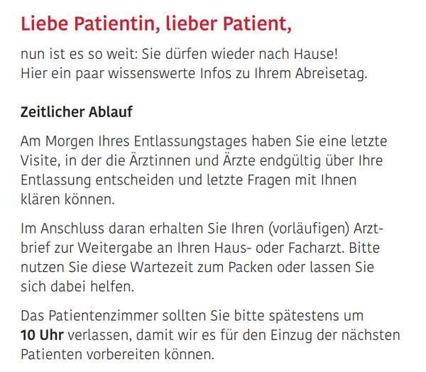Entlasstag 2