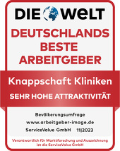 Siegel_Deutschlands Beste Arbeitgeber_Sehr hohe_2023_Knappschaft Kliniken