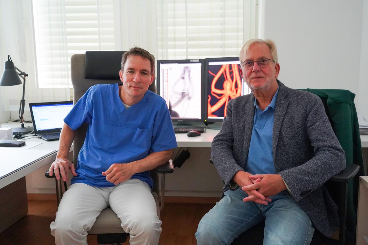 Dr. Loehr und Patient Dr. Bardelle
