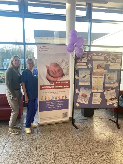 Weltfrühgeborenentag - Infostand Knappschaft Kliniken Marienhospital Bottrop