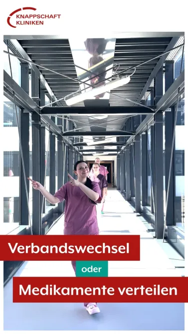 Wir haben unsere Pflegekräfte gefragt: Übernehmt ihr lieber einen Verbandswchsel oder verteilt Medikamente? 🩹💊

Du bist auf der Suche nach einer Herausforderung, bei der du Verantwortung übernehmen und Teil eines großartigen Teams werden kannst? 💪 In einem Universitätsklinikum, das für intensive Versorgung steht? 🏥✨ Du möchtest einen Job, der dich jeden Tag aufs Neue fordert, dir Raum für deine Persönlichkeit gibt und in dem du deine Fähigkeiten voll entfalten kannst? 🔥

Dann komm in unser Team, denn zusammen machen wir den Unterschied – in der Intensivpflege! Gemeinsam gestalten wir die Zukunft der Pflege. ❤

🤝 Bewirb dich jetzt: https://jobs.knappschaft-kliniken.de/job_detail.aspx?iID=4505&fs=026&fa=-1