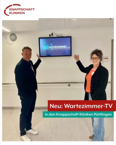 🆕 <a href='https://www.facebook.com/watch/hashtag/Wartezimmer-TV' target='_blank'>#Wartezimmer-TV</a> für unsere Patienten. Seit letzter Woche gibt es in unseren stark frequentierten Bereichen wie der Zentralen Notaufnahme, Zentralen Patientenaufnahme und in der Klinik für Rheumatologie und Immunologie Wartezimmer-<a href='https://www.facebook.com/watch/hashtag/TVs' target='_blank'>#TVs</a> 🖥. Damit bieten wir unseren Patienten eine willkommene und kurzweilige Abwechslung beim Warten. Denn oftmals ist ein Verlassen des Wartebereichs nicht möglich. In einer zufällig programmierten Abfolge bekommen unsere Patienten durch kurze Clips Informationen zu unterschiedlichen Untersuchungs-, Behandlungs- oder OP-Methoden unserer Häuser, dem Verbund der <a href='https://www.facebook.com/watch/hashtag/KnappschaftKliniken' target='_blank'>#KnappschaftKliniken</a> und der Versicherung der <a href='https://www.facebook.com/watch/hashtag/KnappschaftBahnSee' target='_blank'>#KnappschaftBahnSee</a>. Abgerundet wird das Programm durch Einspielungen aus den Bereichen Natur, Sport und Wetter.