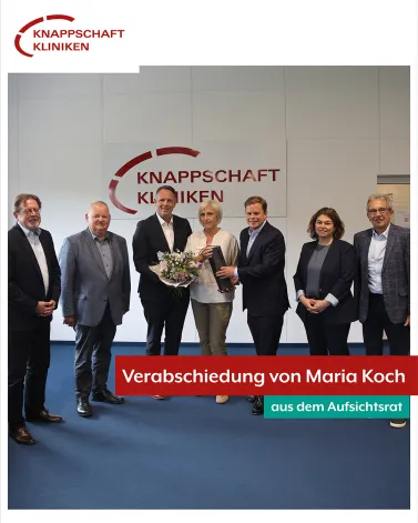 Im Rahmen der heutigen <a href='https://www.instagram.com/explore/tags/Aufsichtsratssitzung/' target='_blank'>#Aufsichtsratssitzung</a> wurde Maria Koch aus ihrem Amt verabschiedet. Seit ihrem Eintritt im Jahr 2012 hat Frau Koch das Gremium durch ihr langjähriges und hoch engagiertes Wirken maßgeblich mitgestaltet.
Der Aufsichtsrat spricht Frau Koch seinen aufrichtigen Dank für ihren unermüdlichen Einsatz und die wertvollen Beiträge aus, die sie während ihrer Amtszeit geleistet hat. Für ihren weiteren Lebensweg wünschen wir Frau Koch alles erdenklich Gute.
<a href='https://www.instagram.com/explore/tags/KnappschaftKliniken/' target='_blank'>#KnappschaftKliniken</a> <a href='https://www.instagram.com/explore/tags/Verabschiedung/' target='_blank'>#Verabschiedung</a> <a href='https://www.instagram.com/explore/tags/KKSaar/' target='_blank'>#KKSaar</a>
