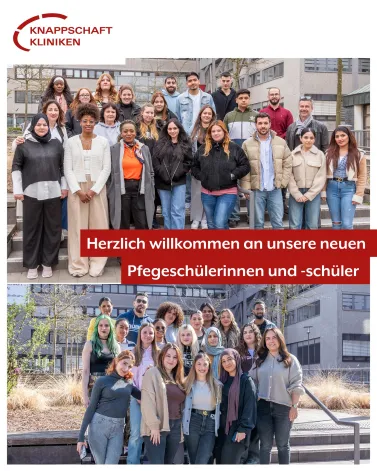 Herzlich willkommen an unsere neuen Pflegeschülerinnen und Pflegeschüler! 🙋‍♀️🙋‍♂️️

🏥🚀 Seit einigen Wochen unsere neuen Pflegeschülerinnen und -schüler da! Im April haben an unserer Pflegeschule zwei Klassen mit Auszubildenden aus den Knappschaft Kliniken Universitätsklinikum Bochum und den Knappschaft Kliniken Westfalen begonnen, die eine Ausbildung zur Pflegeassistenzkraft oder zur Pflegefachkraft absolvieren. 

🤓💪 In dieser Woche konnten die angehende Pflegekräfte noch einmal wichtige praktische Erfahrungen im Skills Lab sammeln, bevor es für sie im Krankenhausalltag so richtig losgeht. 

Wir heißen unsere neuen Auszubildenden herzlich willkommen und wünschen Ihnen einen guten Start in die Ausbildung! 🎉

<a href='https://www.instagram.com/explore/tags/KnappschaftKliniken/' target='_blank'>#KnappschaftKliniken</a> <a href='https://www.instagram.com/explore/tags/Universitätsklinikum/' target='_blank'>#Universitätsklinikum</a> <a href='https://www.instagram.com/explore/tags/Bochum/' target='_blank'>#Bochum</a> <a href='https://www.instagram.com/explore/tags/Westfalen/' target='_blank'>#Westfalen</a> <a href='https://www.instagram.com/explore/tags/Pflege/' target='_blank'>#Pflege</a> <a href='https://www.instagram.com/explore/tags/Ausbildung/' target='_blank'>#Ausbildung</a>