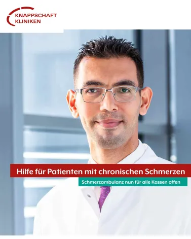 Chronische Schmerzen sind für viele Menschen ein täglicher Begleiter – belastend und einschränkend. Bei länger andauernden Schmerzen spricht man von einem chronischen Schmerzsyndrom. 
„In unserer Schmerzambulanz erhalten Betroffene mit chronischen Schmerzen Hilfe und lernen, ihre Beschwerden besser zu verstehen und zu lindern. Dabei geht es nicht nur darum, den Schmerz zu reduzieren, sondern vor allem die Lebensqualität der Patientinnen und Patienten zu verbessern“, erklärt Ihab Abutayyem, Oberarzt der Klinik für Anästhesie, Notfallmedizin und Schmerztherapie und Leiter der Schmerzambulanz. Weitere Vorteile der Schmerzambulanz:

👉 ganzheitlicher Therapieansatz, der Körper, Seele und Alltag der Betroffenen 
  berücksichtigt
👉 Zusammenarbeit verschiedener Fachdisziplinen wie Schmerztherapeuten, 
  Neurologen, Radiologen, externe Physiotherapeuten und Psychotherapeuten 
  sowie Fachleute für physikalische Therapie
 👉 Entwicklung eines individuellen, auf die Bedürfnisse des Patienten 
  abgestimmten Behandlungsplans
 👉 Geeignet für Patienten mit typischen chronischen Schmerzformen wie 
  Rücken-, Gelenk-, Kopf- und Nervenschmerzen, Fibromyalgie sowie
  Schmerzsyndromen nach Operationen oder Unfällen
👉  Für Patienten aller Kassen offen mit Vorlage einer Überweisung vom Hausarzt, 
  Privatpatienten benötigen keine Überweisung
👉  Terminvereinbarung unter 02041 15 – 1927 möglich 

Die Schmerzambulanz gehört zur Klinik für Anästhesie, Notfallmedizin und Schmerztherapie unter der Leitung von Chefarzt Dr. Matthias Frommer.
<a href='https://www.instagram.com/explore/tags/knappschaftklinikenbottrop/' target='_blank'>#knappschaftklinikenbottrop</a> <a href='https://www.instagram.com/explore/tags/chronischeschmerzen/' target='_blank'>#chronischeschmerzen</a>