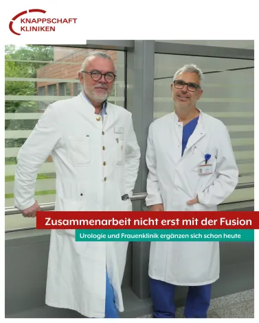 Die Fusionsverhandlungen zwischen dem Marienhospital Bottrop und unserem Haus laufen auf Hochtouren und es wird gerade intensiv an einem Medizinkonzept für beide Häuser gearbeitet. Was viele nicht wissen: Bei vielen Indikationen  ergänzen sich die beiden Häuser schon lange.  Die Frauenklinik im Marienhospital und unsere Urologische Klinik gehen in der Onkologie oder in der Urogynäkologie (Behandlung von Senkung und Inkontinenz) längst gemeinsame Wege. Sie unterstützen sich z. B. mit ihrer jeweiligen Expertise bei Operationen. Auch Schwangere mit Nierenstauungen profitieren im Marienhospital von der Mitbeurteilung und ggf. Anlage einer Harnleiterschiene durch die hiesige Urologie.
 
Die beiden Chefärzte Prof. Dr. med. Hans-Christian Kolberg (Marienhospital Bottrop) und Dr. med. Mirko Müller (Knappschaft Kliniken Bottrop) freuen sich auf die anstehende Fusion: „Die Verschmelzung beider Standorte erleichtert unsere Zusammenarbeit und macht sie unkomplizierter. “

<a href='https://www.instagram.com/explore/tags/kkbottrop/' target='_blank'>#kkbottrop</a> <a href='https://www.instagram.com/explore/tags/mhbbottrop/' target='_blank'>#mhbbottrop</a> <a href='https://www.instagram.com/explore/tags/knappschaftkliniken/' target='_blank'>#knappschaftkliniken</a>