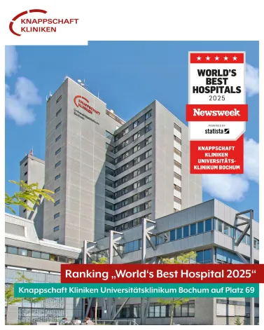🏆 Im Ranking „Germany's World's Best Hospitals 2025“, also den Top 100 Krankenhäusern in Deutschland, haben wir es auf Platz 69 geschafft!

🏥 Bereits zum siebten Mal veröffentlicht das amerikanische Nachrichtenmagazin Newsroom gemeinsam mit der Datenplattform Statista in diesem Jahr die Liste der besten medizinischen Einrichtungen in 30 Ländern weltweit - die World's Best Hospital-Liste. In diesem Jahr listet Newsroom rund 2.400 Krankenhäuser, 220 davon in Deutschland.

💪 Die Bewertung jedes Krankenhauses basiert auf Umfragen von mehr als 80.000 medizinischen Experten sowie öffentlich zugänglichen Daten aus Patientenbefragungen nach einem Krankenhausaufenthalt. Dabei werden unter anderem auch Kennzahlen zu Themen wie Hygiene und Patienten-Arzt-Verhältnis berücksichtigt.

❤Wir freuen uns über diese Auszeichnung, weil sie zeigt, dass unser Krankenhaus nicht nur in Bochum und im Ruhrgebiet für seine exzellente medizinische Versorgung anerkannt ist!

<a href='https://www.instagram.com/explore/tags/KnappschaftKliniken/' target='_blank'>#KnappschaftKliniken</a> <a href='https://www.instagram.com/explore/tags/Universitätsklinikum/' target='_blank'>#Universitätsklinikum</a> <a href='https://www.instagram.com/explore/tags/Bochum/' target='_blank'>#Bochum</a> <a href='https://www.instagram.com/explore/tags/WorldsBestHospital/' target='_blank'>#WorldsBestHospital</a> <a href='https://www.instagram.com/explore/tags/GermanysWorldsBestHospital/' target='_blank'>#GermanysWorldsBestHospital</a>