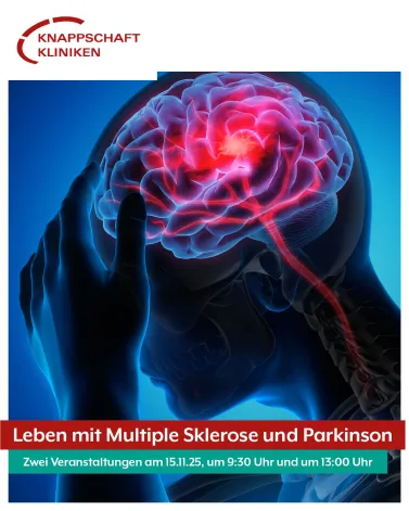 Wir laden euch zu unseren Arzt- und Patientenseminaren am Samstag, 15. November 2025 in die Vesteria in den Knappschaft Kliniken Recklinghausen ein. 

Prof. Dr. med. Stephan Klebe, Chefarzt der Klinik für Neurologie, Stroke Unit und Frührehabilitation und sein Team halten interessante Vorträge zu dem Thema: Leben mit Multiple Sklerose und Parkinson. 

Seminar: Leben mit Parkinson – neue Wege, bewährte Therapien

Wann: Samstag, 15.11.25, von 9.30 bis 12.30 Uhr

Bei diesen Vorträgen geht es vor allem um die umfassende Diagnostik, Therapie und Betreuung für Menschen mit einer Parkinson-Erkrankung. Dieser Vormittag soll allen Betroffenen, Angehörigen und Interessenten einen verständlichen Eindruck in aktuelle Entwicklungen der Parkinson-Forschung geben sowie alltagsnahe Hilfestellungen bieten. 

Seminar: Multiple Sklerose, neue Therapieansätze 

Wann: Samstag, 15.11.25 von 13.00 bis 16.00 Uhr

In diesem Seminar werden verständliche Einblicke in die Erkrankung gegeben, über aktuelle Behandlungsmöglichkeiten sowie über den Umgang mit MS im Alltag informiert. 

Im Anschluss an die jeweiligen Vorträge können an die Experten Fragen gestellt werden. 

Aus organisatorischen Gründen bitten wir um eine Anmeldung unter folgender E-Mailadresse: Nicole.Ott-Hansen<a href='https://www.instagram.com/_u/Knappschaft-Kliniken/' target='_blank'>@Knappschaft-Kliniken</a>.de. 

<a href='https://www.instagram.com/explore/tags/knappschaftklinikenrecklinghausen/' target='_blank'>#knappschaftklinikenrecklinghausen</a> 
<a href='https://www.instagram.com/explore/tags/knappschaftklinikenvest/' target='_blank'>#knappschaftklinikenvest</a> 
<a href='https://www.instagram.com/explore/tags/neurologie/' target='_blank'>#neurologie</a> 
<a href='https://www.instagram.com/explore/tags/parkinson/' target='_blank'>#parkinson</a> 
<a href='https://www.instagram.com/explore/tags/multiplesklerose/' target='_blank'>#multiplesklerose</a>