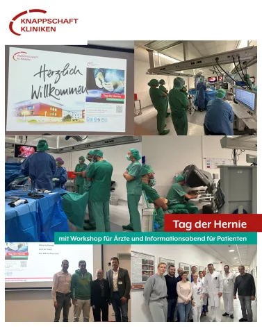 Tag der Hernie 2025 – Wissen, Technik & Austausch

Am Montag, den 3. November 2025, fand der bundesweite Tag der Hernie statt – ein Aktionstag der Hernien-Selbsthilfe Deutschland e.V., der auf verschiedene Hernienerkrankungen und Behandlungsmöglichkeiten aufmerksam macht.
Unsere Klinik für Allgemein- und Viszeralchirurgie hat anlässlich dieses Tages gleich zwei Veranstaltungen gestaltet:

👨‍⚕️ Workshop für Ärztinnen und Ärzte: acht Gäste konnten bei komplexen Hernienoperationen hospitieren – unter anderem mit dem Einsatz des DaVinci-Operationsroboters.

👥 Informationsabend für Patienten & Interessierte: bei der gut besuchten Veranstaltung ging es um spannende Themen wie:
•	Diagnostik & Therapie von Zwerchfellhernien
•	Operationsrobotik
•	Behandlung von Bauchdecken- und Leistenhernien
•	Genderunterschiede in der Hernienchirurgie

Unsere Klinik ist seit vielen Jahren von der DGAV als
🏅 Referenzzentrum für Hernienchirurgie und
🏅 Kompetenzzentrum für minimal-invasive Chirurgie zertifiziert.

<a href='https://www.instagram.com/explore/tags/hernienchirurgie/' target='_blank'>#hernienchirurgie</a> <a href='https://www.instagram.com/explore/tags/knappschaftklinikenbottrop/' target='_blank'>#knappschaftklinikenbottrop</a>