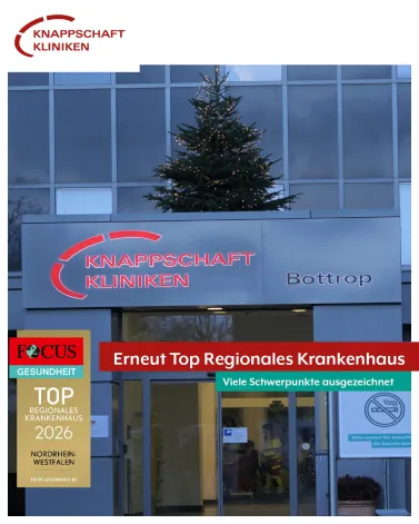 TOP Regionales Krankenhaus und TOP Reha-Klinik 2026 🏥
Die Knappschaft Kliniken Bottrop gehören auch 2026 zu den Top Regionalen Krankenhäusern und auch das angegliederte neurologische Reha-Zentrum prosper hat es wieder auf die Liste der TOP Reha-Kliniken für 2026 geschafft 🥳👏 
Aber die Auszeichnung gilt nicht nur für das gesamte Krankenhaus, sondern es haben auch gleich wieder vier Disziplinen in insgesamt acht Kategorien  auf die Focus Klinikliste 2026 geschafft:

📌Schwerpunkt Gefäßchirurgie, Prof. Dr. Gernold Wozniak, Chefarzt der Gefäßchirurgie als Teil des Zentrums für Gefäßmedizin (gemeinsam mit der Angiologie und anderen Fachdisziplinen des Hauses) 

📌Schwerpunkte Hernien-, Adipositas- und Refluxchirurgie, Dr. Jörg Celesnik, Chefarzt der Allgemein- und Viszeralchirurgie und des Hernien- und Adipositaszentrums

📌Schwerpunkte Parkinson, Demenzen und Multiple Sklerose, Prof. Dr. Carsten Eggers, Chefarzt der Neurologie und Direktor des Neurozentrums 

📌Schwerpunkt Nierenkrebs, Dr. Mirko Müller, Chefarzt der Urologie und des Uroonkologischen Zentrums

<a href='https://www.instagram.com/explore/tags/kkbottrop/' target='_blank'>#kkbottrop</a> <a href='https://www.instagram.com/explore/tags/knappschaftkliniken/' target='_blank'>#knappschaftkliniken</a> <a href='https://www.instagram.com/explore/tags/focusklinikliste2026/' target='_blank'>#focusklinikliste2026</a>