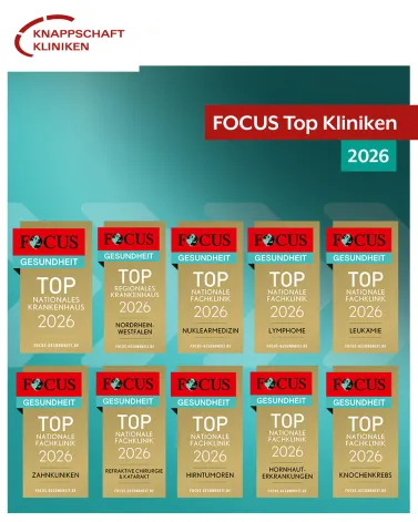 Knappschaft Kliniken Universitätsklinikum Bochum erneut in FOCUS-Liste der Top-Fachkliniken vertreten 🎖

🏥 Die Knappschaft Kliniken Universitätsklinikum Bochum sind auch für 2026 erneut in der FOCUS-Liste der besten Fachkliniken Deutschlands vertreten. Wie bereits in den Vorjahren wurden in der aktuellen FOCUS-Liste mehrere spezialisierte Bereiche ausgezeichnet: Hirntumoren, Hornhauterkrankungen, Knochenkrebs, Leukämie, Lymphome, Nuklearmedizin, Refraktive Chirurgie und Katarakt sowie Zahnkliniken. 

🏥 Darüber hinaus erhielten die Knappschaft Kliniken Universitätsklinikum Bochum sowohl die Auszeichnung als „Top Nationales Krankenhaus“ als auch als „Top Regionales Krankenhaus“. Diese erneute Platzierung unter den führenden Häusern bestätigt die hohe medizinische Qualität und Spezialisierung des Uniklinikums.

Wir freuen uns sehr! 😊

<a href='https://www.instagram.com/explore/tags/kkbochum/' target='_blank'>#kkbochum</a> <a href='https://www.instagram.com/explore/tags/ukkbochum/' target='_blank'>#ukkbochum</a> <a href='https://www.instagram.com/explore/tags/universitätsklinikum/' target='_blank'>#universitätsklinikum</a> <a href='https://www.instagram.com/explore/tags/knappschaftskrankenhaus/' target='_blank'>#knappschaftskrankenhaus</a> <a href='https://www.instagram.com/explore/tags/rub/' target='_blank'>#rub</a> <a href='https://www.instagram.com/explore/tags/knappschaft/' target='_blank'>#knappschaft</a> <a href='https://www.instagram.com/explore/tags/bochum/' target='_blank'>#bochum</a> <a href='https://www.instagram.com/explore/tags/medizin/' target='_blank'>#medizin</a> <a href='https://www.instagram.com/explore/tags/klinik/' target='_blank'>#klinik</a> <a href='https://www.instagram.com/explore/tags/krankenhaus/' target='_blank'>#krankenhaus</a> <a href='https://www.instagram.com/explore/tags/langendreer/' target='_blank'>#langendreer</a> <a href='https://www.instagram.com/explore/tags/focus/' target='_blank'>#focus</a> <a href='https://www.instagram.com/explore/tags/auszeichnung/' target='_blank'>#auszeichnung</a> <a href='https://www.instagram.com/explore/tags/focussiegel/' target='_blank'>#focussiegel</a> <a href='https://www.instagram.com/explore/tags/zahnmedizin/' target='_blank'>#zahnmedizin</a> <a href='https://www.instagram.com/explore/tags/behandlung/' target='_blank'>#behandlung</a> <a href='https://www.instagram.com/explore/tags/hirntumor/' target='_blank'>#hirntumor</a> <a href='https://www.instagram.com/explore/tags/leukämie/' target='_blank'>#leukämie</a> <a href='https://www.instagram.com/explore/tags/refraktivechirurgie/' target='_blank'>#refraktivechirurgie</a> <a href='https://www.instagram.com/explore/tags/augenklinik/' target='_blank'>#augenklinik</a> <a href='https://www.instagram.com/explore/tags/hämatologie/' target='_blank'>#hämatologie</a> <a href='https://www.instagram.com/explore/tags/Nuklarmedizin/' target='_blank'>#Nuklarmedizin</a> <a href='https://www.instagram.com/explore/tags/neurologischeklinik/' target='_blank'>#neurologischeklinik</a> <a href='https://www.instagram.com/explore/tags/neurochirurgie/' target='_blank'>#neurochirurgie</a> <a href='https://www.instagram.com/explore/tags/gesichtschirurgie/' target='_blank'>#gesichtschirurgie</a> <a href='https://www.instagram.com/explore/tags/top100/' target='_blank'>#top100</a>