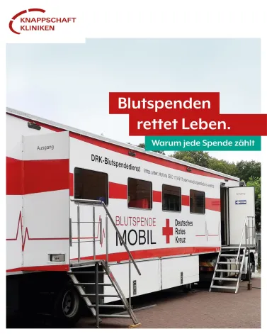 Eure Blutspende: Unverzichtbar für die moderne Medizin 🩸 

In unserem Klinikalltag erleben wir täglich, dass Blutkonserven oft die einzige Rettung sind – ob in der Onkologie, Chirurgie oder bei Notfällen. Da Blut nicht künstlich hergestellt werden kann, ist eure Unterstützung die wichtigste Säule für die Versorgungssicherheit hier an den Knappschaft Kliniken Bottrop. 🏥❤️
Jede Spende kann bis zu drei Leben retten und direkt dort helfen, wo Hilfe am dringendsten benötigt wird. 

Wir danken allen, die regelmäßig Verantwortung übernehmen und sich für die Gesundheit ihrer Mitmenschen einsetzen. 🤝 Seid ihr beim nächsten Termin dabei?

<a href='https://www.instagram.com/explore/tags/Blutspende/' target='_blank'>#Blutspende</a> <a href='https://www.instagram.com/explore/tags/KnappschaftKliniken/' target='_blank'>#KnappschaftKliniken</a> <a href='https://www.instagram.com/explore/tags/kkbottrop/' target='_blank'>#kkbottrop</a> <a href='https://www.instagram.com/explore/tags/Lebensretter/' target='_blank'>#Lebensretter</a> <a href='https://www.instagram.com/explore/tags/Gesundheit/' target='_blank'>#Gesundheit</a> <a href='https://www.instagram.com/explore/tags/Medizin/' target='_blank'>#Medizin</a> <a href='https://www.instagram.com/explore/tags/Helfen/' target='_blank'>#Helfen</a> <a href='https://www.instagram.com/explore/tags/Engagement/' target='_blank'>#Engagement</a> <a href='https://www.instagram.com/explore/tags/Krankenhaus/' target='_blank'>#Krankenhaus</a>