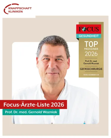 Spitzenmedizin im Fokus: Auszeichnung für Prof. Dr. Gernold Wozniak! 🏆

Unser Chefarzt der Gefäßchirurgie zählt erneut zu Deutschlands Top-Medizinern. Besonders bei der Behandlung komplexer Aneurysmen setzen wir Maßstäbe: Dank unseres hochmodernen Hybrid-OPs kombiniert das Team rund um Prof. Dr. Wozniak maximale Präzision mit innovativsten Verfahren. 🤖✨

Als ein wichtiger Teil unseres angestrebten Traumazentrums arbeiten wir fachübergreifend daran, die Notfallversorgung in Bottrop stetig zu verbessern. 

Wir sind stolz auf diese Bestätigung unserer Arbeit und freuen uns, euch diese High-Tech-Medizin direkt vor Ort bieten zu können! 🤝

<a href='https://www.instagram.com/explore/tags/KnappschaftKliniken/' target='_blank'>#KnappschaftKliniken</a> <a href='https://www.instagram.com/explore/tags/Gefäßchirurgie/' target='_blank'>#Gefäßchirurgie</a> <a href='https://www.instagram.com/explore/tags/TopMediziner/' target='_blank'>#TopMediziner</a> <a href='https://www.instagram.com/explore/tags/kkbottrop/' target='_blank'>#kkbottrop</a> <a href='https://www.instagram.com/explore/tags/HybridOP/' target='_blank'>#HybridOP</a> <a href='https://www.instagram.com/explore/tags/Innovation/' target='_blank'>#Innovation</a> <a href='https://www.instagram.com/explore/tags/Traumazentrum/' target='_blank'>#Traumazentrum</a> <a href='https://www.instagram.com/explore/tags/Bottrop/' target='_blank'>#Bottrop</a>